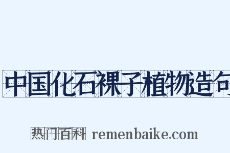 中国化石裸子植物造句是什么意思的图片